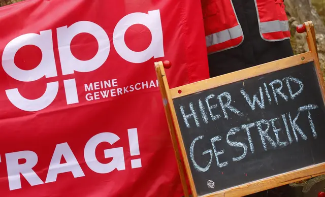 Die Gewerkschaft GPA hat Warnstreiks organisiert. (Archiv) | Foto: APA-Images / APA / ERWIN SCHERIAU
