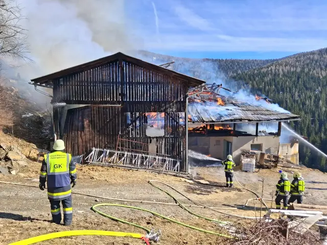 Die Brandursache sei derzeit noch unbekannt. | Foto: Freiwillige Feuerwehr Patergassen