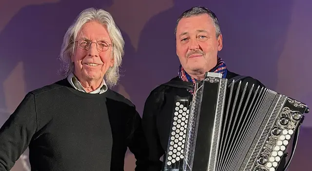 Von links: Gerhard Haderer, Hans Peter Falkner. | Foto: Christoph Haderer