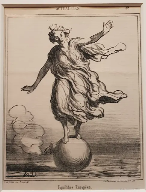 Europa auf einer gezündeten Bombe... Mitte des 19.Jh.-s, Daumier