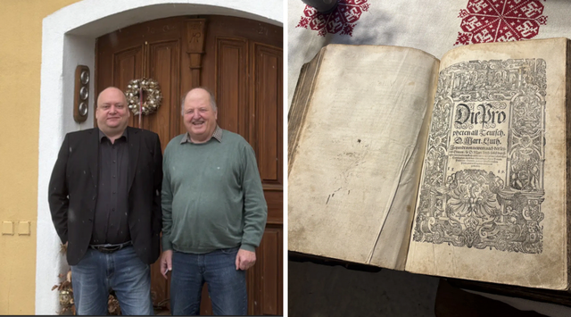 Die „Zietner-Bibel“ wurde 1589 gedruckt und ist seit 1763 im Familienbesitz der Familie Meierhofer.  | Foto: MeinBezirk.at/Astrid Siebert