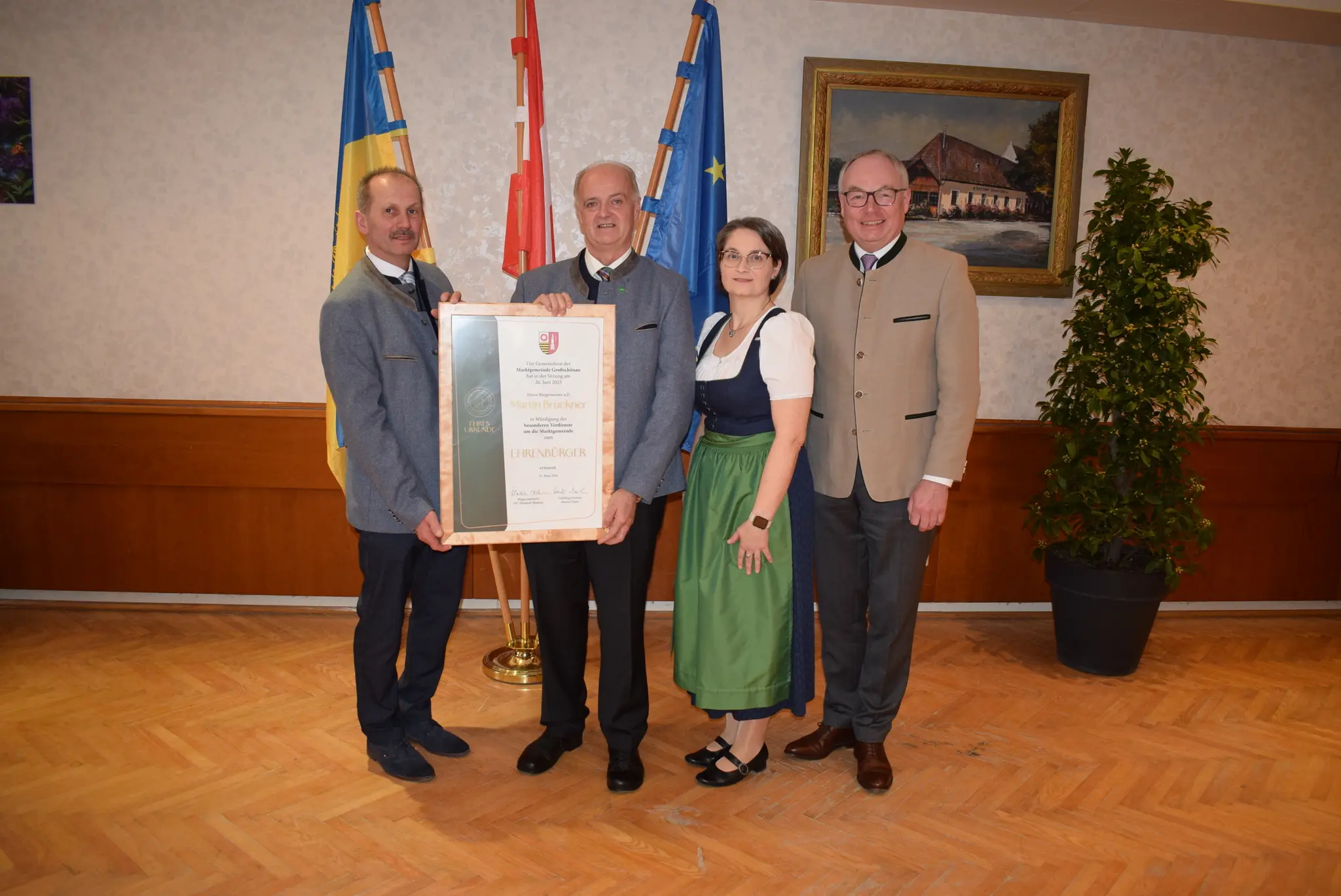Martin Bruckner is an honorary citizen: Market town of Großschönau honors ...