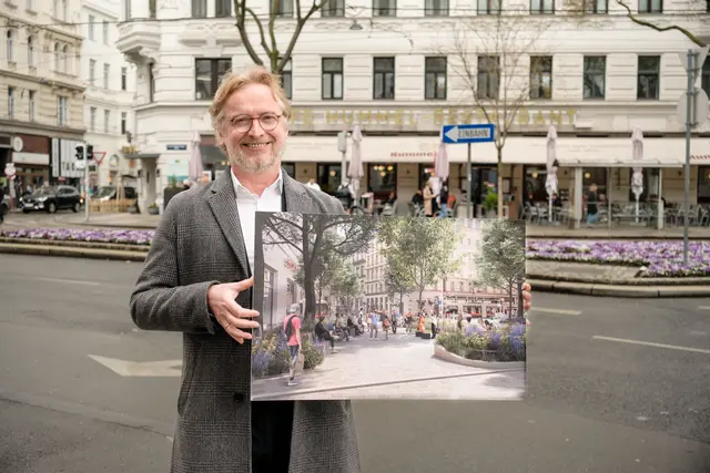 Bezirksvorsteher Martin Fabisch (Grüne) begrüßt die Umgestaltung. | Foto: BV8