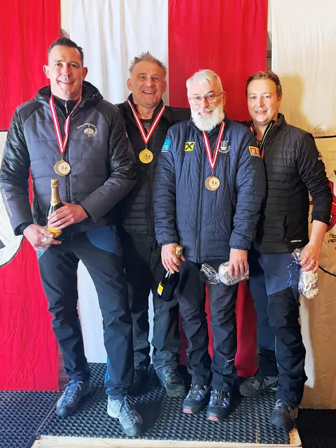 Die glorreichen Vier! 2. Markus Kogler, 1. Martin Luxner, 3. Wolfgang Baumann, 3. Christian Ortner.