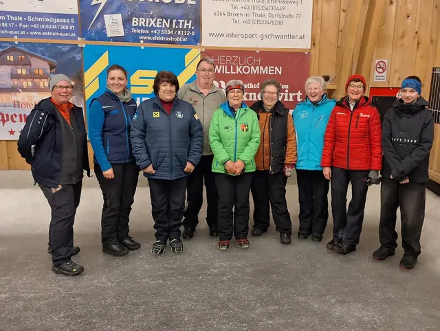 Gruppe B, 8. Angelika Pletzer, 1. Michaela Straßer, 2. Maria Tschiltsch, 5. Monika Friedl, 4. Susanne Schreder, 3. Anni Brugger, 7. Margret Landmann, 6. Leni Volstuben.