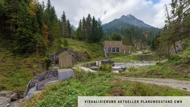 So soll es später einmal das "Krafhaus Liegfeist" aussehen, ein Teil davon ist bereits Bestand. | Foto: EW Reutte
