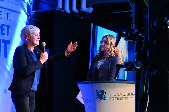 Kämpferisch gab sich die Bundesrätin und damalige Tennengauer Bezirksobfrau der FPÖ, Marlies Steiner-Wieser beim LWK-Auftakt im Jahr 2023. | Foto: Martin Schöndorfer, 2023