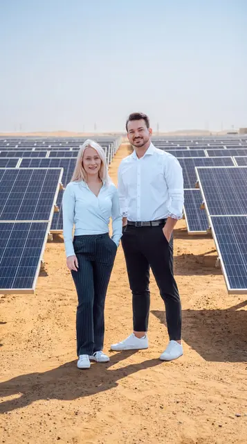 Michelle Kaplaner und Daniel Gollnhuber merken in Dubai von den Luftangriffen nur wenig. | Foto: Gollnhuber