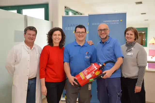 Hermann Reiter, Sonja Schindler, Sascha Lafer, Ernst Gattinger und Doris Fidi (v.l.) | Foto: Landesklinikum Waidhofen/Thaya