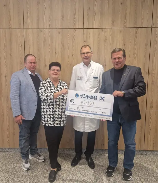 Klaus Höpperger, Ingrid Santer, Ewald Wöll und Harald Höpperger. | Foto: Höpperger Umwelschutz