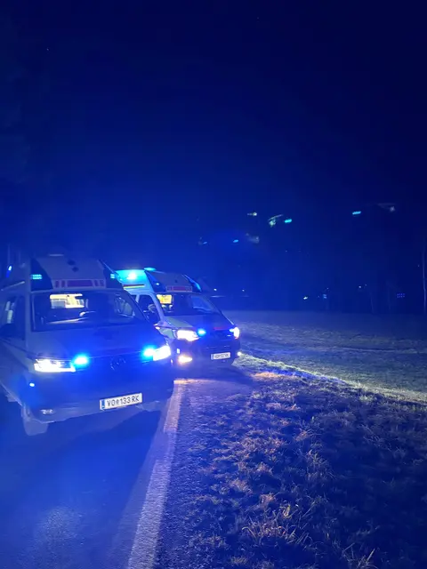 Das Rote Kreuz Voitsberg-Köflach war mit fünf Fahrzeugen am Unfallort. | Foto: Rotes Kreuz Stmk./F. Angerer