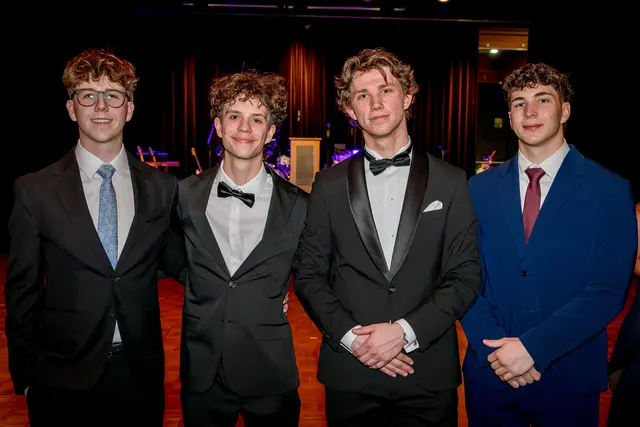 Bestens gelaunt: Maximilian, Sebastian, Thomas und Manuel.