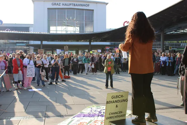 Demo, FEMINISTISCHER KAMPFTAG, Graz