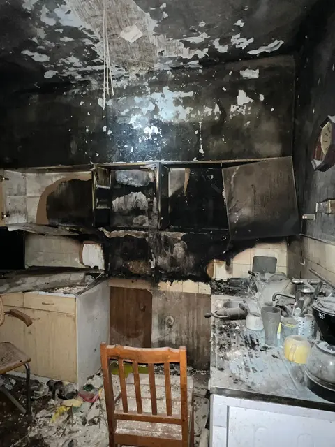 Das Feuer wütete in der Küche. | Foto: FF Gastern
