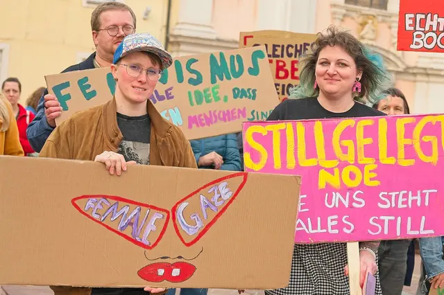 Organisiert haben die Demo Astrid Niederer und Helene Pless vom FAQ-Café. | Foto: Katharina Schrefl