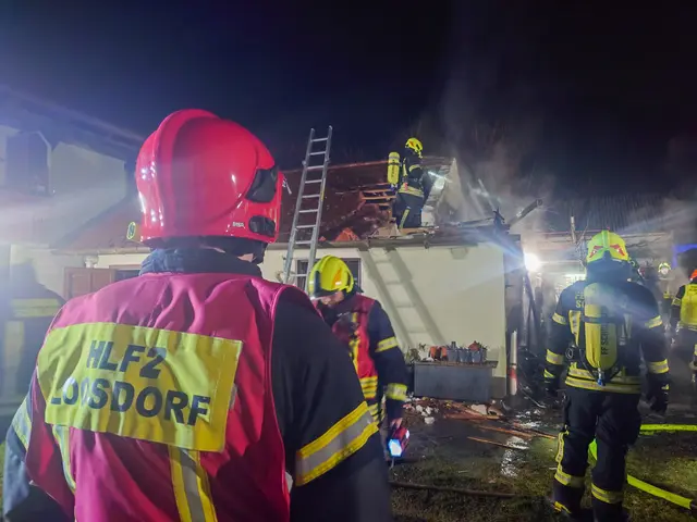 Insgesamt standen 63 Feuerwehrmitglieder mit 11 Fahrzeugen im Einsatz.  | Foto: FF Loosdorf