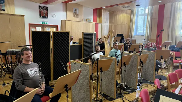 Die CD- Aufnahme fand im Probelokal der Musikkapelle Wilten statt.  | Foto: Die Nockspitzler