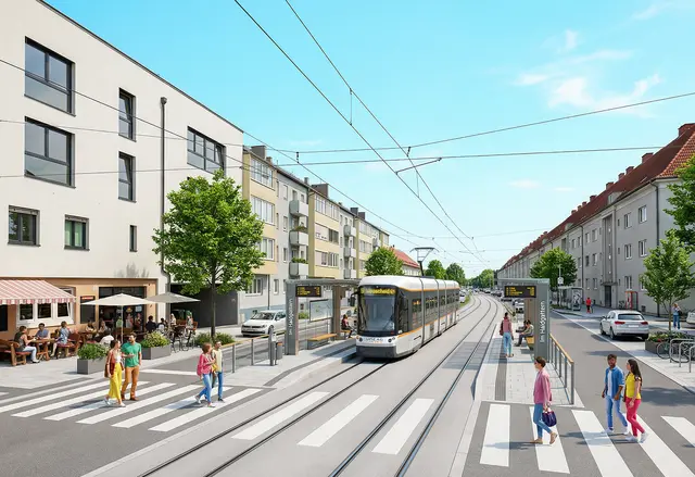 Die "5er-Bim" soll die Trauner Kreuzung über Wegscheid, Kleinmünchen, Simonystraße und den Bahnhof Ebelsberg bis zum Pichlinger See verbinden.  | Foto: Ahoi Linz