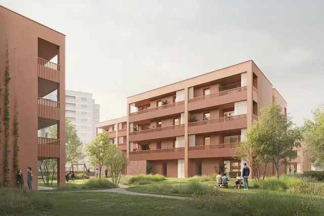 So soll die Wohnanlage Koligweg in Wolfsberg nach dem Reconstructing-Projekt aussehen. | Foto: www.mioviz.com
