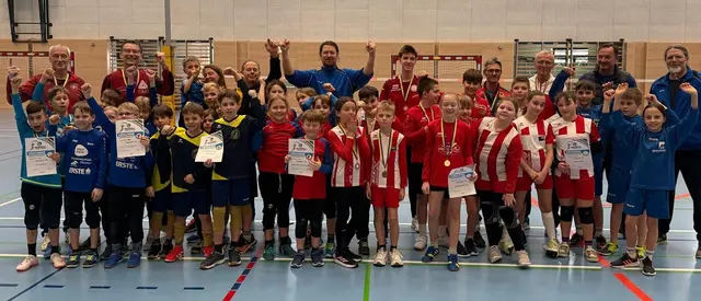 Bei der U10-Hallenmeisterschaft im Faustball in Wolkersdorf holtzeigten beide Teams des SC Laa tolle Leistungen. Der SC Laa 1  sicherte sich den Vizelandesmeister. | Foto: SC Laa