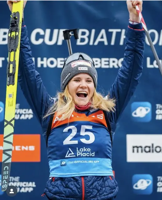 Lara Wagner jubelt über ihren ersten IBU-Cup-Sieg | Foto: privat