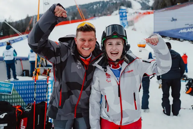 Nach dem Sturz im Super-G konnten Elina Stary und ihr Guide Stefan Winter heute in der Superkombination jubeln - Bronze! | Foto: GEPA pictures