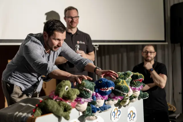 Publikumsspiel der LEctors, hier mit Kneipp-Präsident Georg Jillich | Foto: Klaus Pressberger