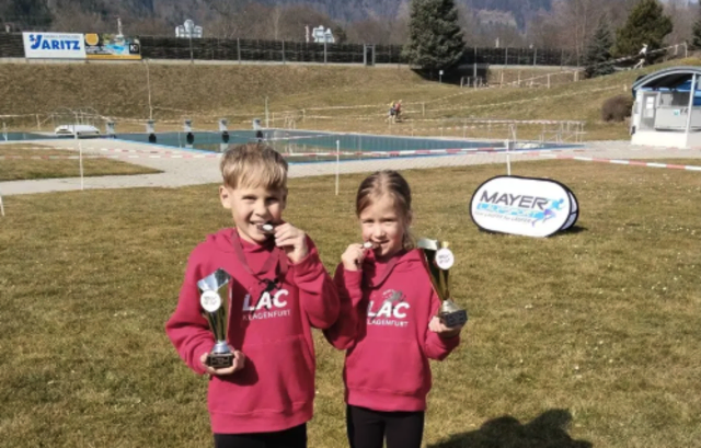 Luca und Lara mit Cup-Pokal | Foto: Sunitsch/Privat