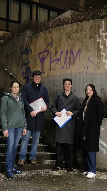 Das Neos-Stadtteam machte sich kürzlich von bekannten Linzer "Angsträumen" selbst ein Bild – etwa in der Hinsenkamppassage. | Foto: Neos Linz