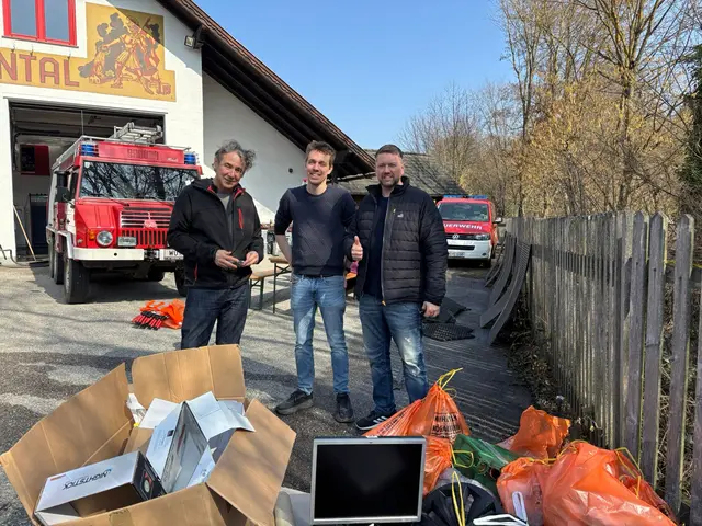 Kurioser Fund bei der Flurreinigung: ein Bildschirm | Foto: Gem. Tullnerbach