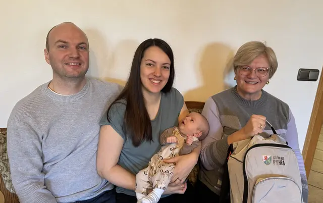 Vizebgm. Erika Zeh, Roman Pasteiner und Marianne Pasteiner mit Sohn Alfred | Foto: Gde. Pyhra