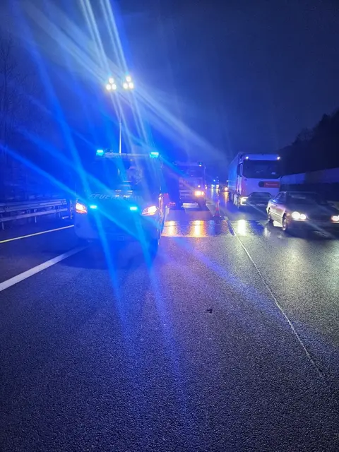 Feuerwehreinsatz auf der A21. | Foto: FF Alland
