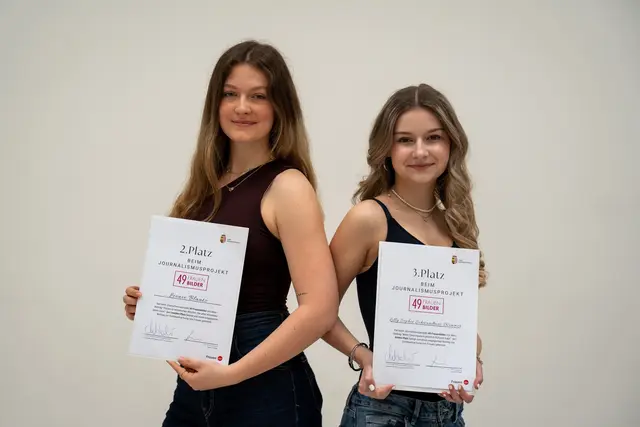 Leonie Blantz und Lilly Sophie Schwandtner-Wimmer. | Foto: HTL Braunau