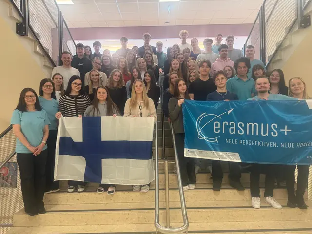 22 finnische Schülerinnen und Schüler besuchten im Rahmen von Erasmus + die BHAK/BHAS Voitsberg. | Foto: BHAS/BHAS Voitsberg