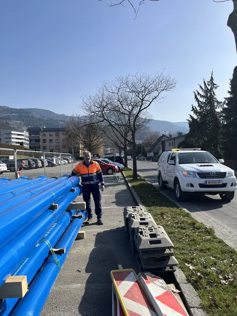 Bauarbeiten in der Grabenstraße und Krankenhausstraße: Die Wolfsberger Stadtwerke modernisieren derzeit Trinkwasserversorgung, Löschwasserversorgung und Abwasserentsorgung. | Foto: Stadtgemeinde Wolfsberg