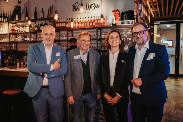 Walter Osztovics, Walter Garber, Kerstin Appel, Michael Weiß. Kufsteinerland Wirtschaftsgespräche des TVB Kufsteinerland. | Foto: (C) TVB Kufsteinerland Thorben Jureczko