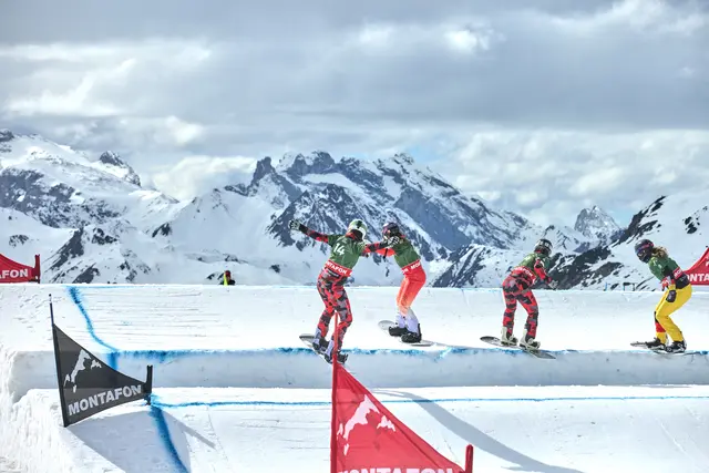 Die Snowboard-Crosser sind am Wochenende im Einsatz. Nächstes Jahr findet auf dieser Strecke die WM statt. | Foto: Stefan Kotnher