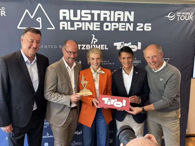 Organisatoren und Unterstützer bei der Turnier-Präsentation am GC Kitzbühel-Schwarzsee-Reith. | Foto: Nikolaus Kogler