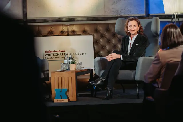 Kerstin Appel, Hilti Foundation, zu Gast im TVB Kufsteinerland. Kufsteinerland Wirtschaftsgespräche des TVB Kufsteinerland. | Foto: (C) TVB Kufsteinerland Thorben Jureczko