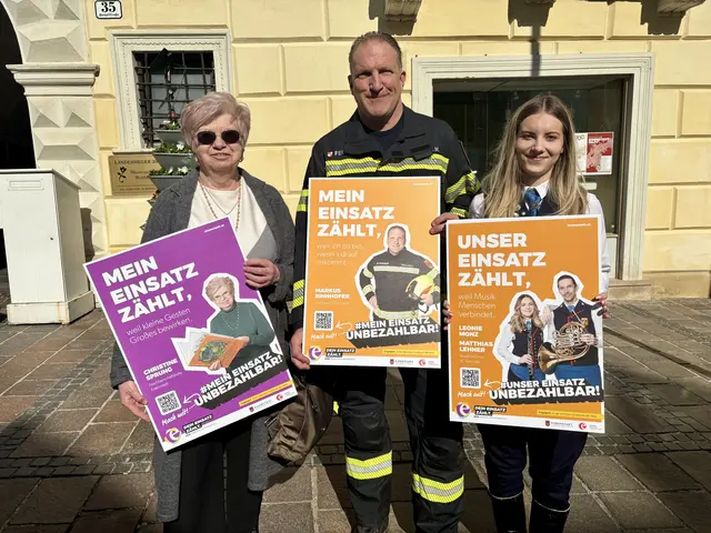 Eisenstadts Ehrenamtliche werden im heurigen Jahr vor den Vorhang geholt: (v.l.) Christine Sprung, Markus Rinnhofer und Leonie Monz.  | Foto: MeinBezirk/Stefan Schneider