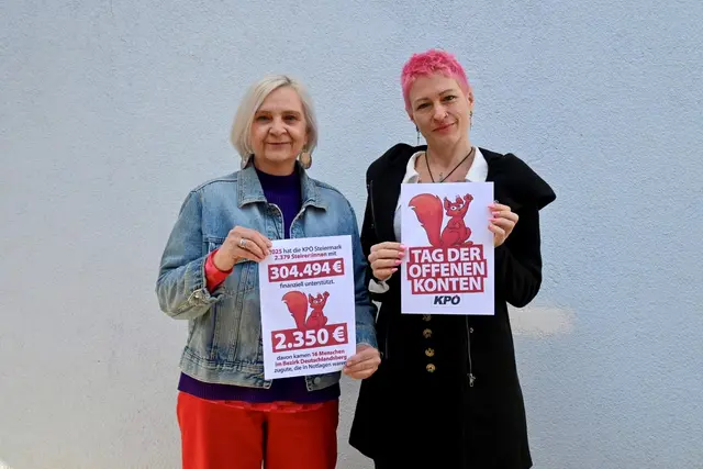 Die Clubobfrau Claudia Klimt-Weithaler (l.) und Sozialberaterin Alexandra Wagner berichteten über die Zahlen in Deutschlandsberg. | Foto: KPÖ