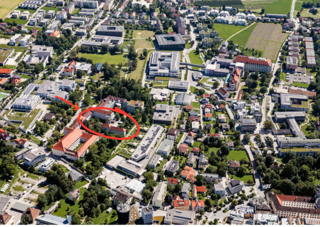 In diesem Bereich soll der Neubau entstehen: gut eingegliedert in die bereits bestehenden Psychiatriegebäude.  | Foto: Tirolkliniken
