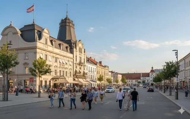 Durch KI visualisierten Schülerinnen und Schüler, wie historische Gebäude, die es so nicht mehr gibt, in das moderne Stadtbild von Wels einfügen würden.