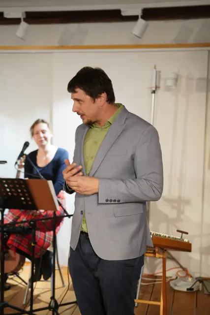 Benedikt Wallner bei seiner Ansprache.