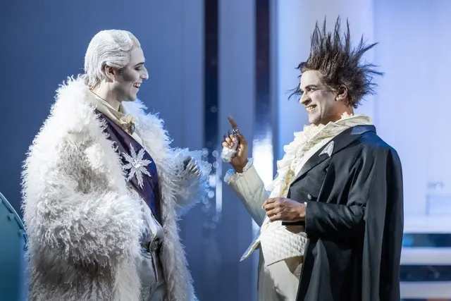Prinz Sternschnuppe (Maximilian Mayer) und Theophil (Ramesh Nair) | Foto: Christian Husar/Bühne Baden