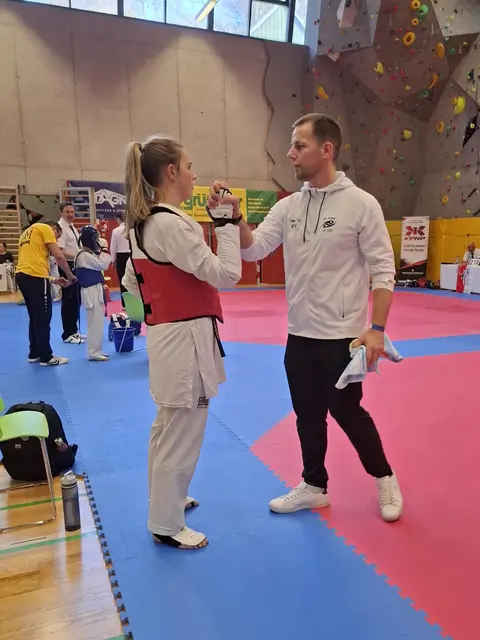 Alexandra Mauracher mit Coach Christian Lenzi