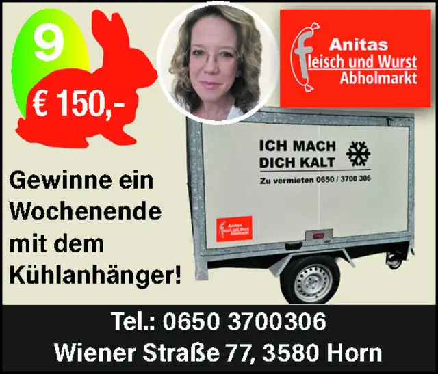 Gewählten Gewinn (Zahl), entweder mit dem Gewinnkupon der Printausgabe vom 18./19.03. oder per Mail an horn@meinbezirk.at senden.