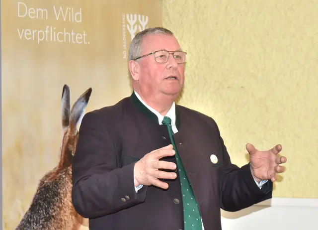 BBK-Obmann Fritz Schechtner unterstrich in seinen Worten die enge Partnerschaft zwischen Jagd und Landwirtschaft. | Foto: Herbert Schleich