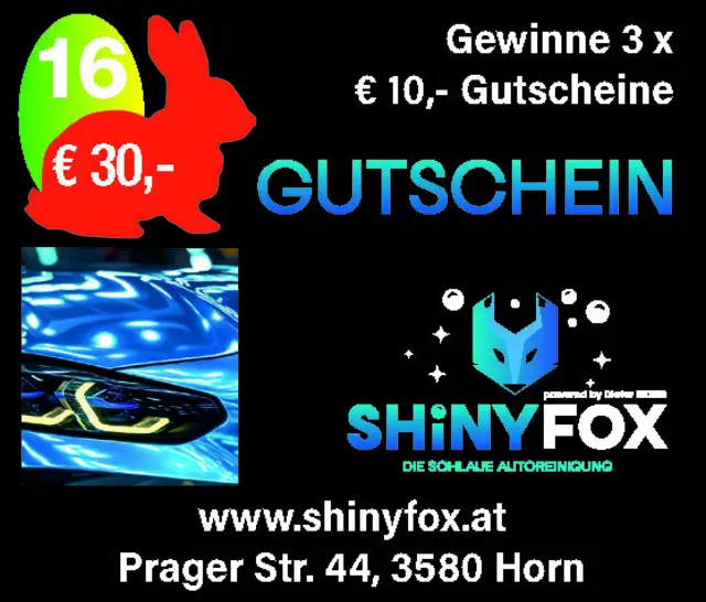 Gewählten Gewinn (Zahl), entweder mit dem Gewinnkupon der Printausgabe vom 18./19.03. oder per Mail an horn@meinbezirk.at senden.