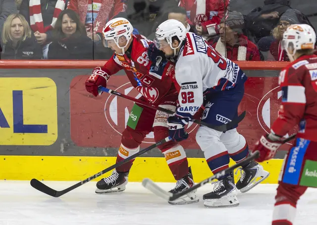 KAC-Auswärtsniederlage gegen Fehérvár AV19 sorgt für ausgeglichene Playoff-Viertelfinalserie. (Archivfoto) | Foto: EC-KAC/Wolfgang Jannach